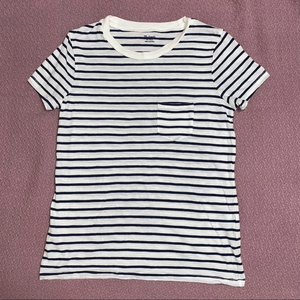 Madewell crew neck tee XXS blue‎ & white stripes